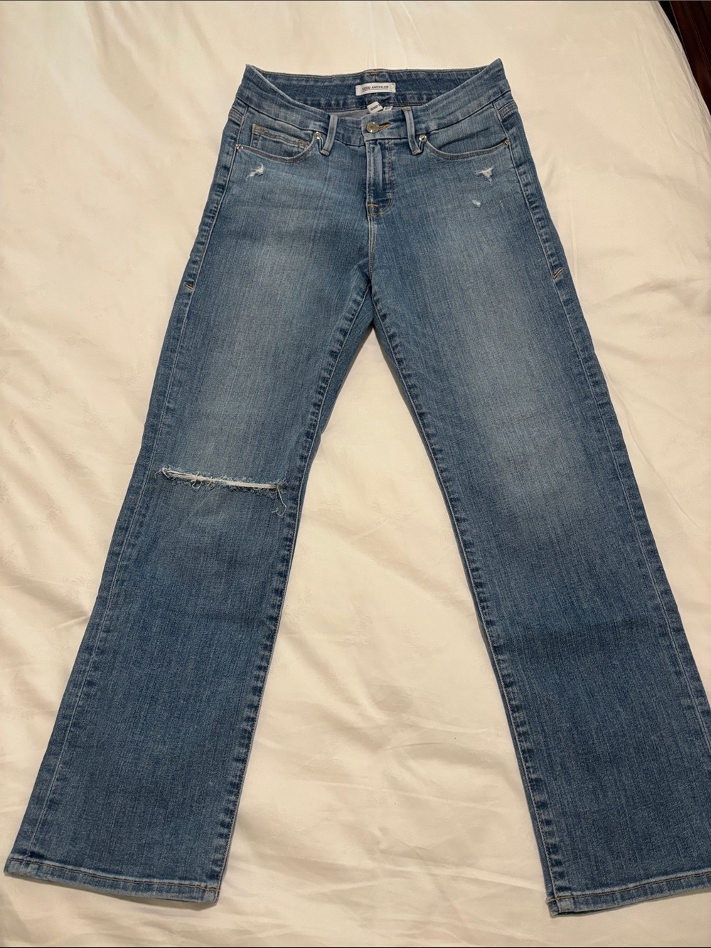 Good American Good Straight Blue Jeans